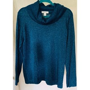 Coldwater Creek Sparkling Cowl Neck Sweater